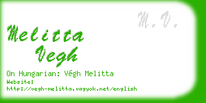 melitta vegh business card